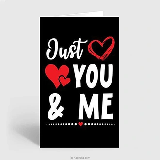 You And Me Love Greeting Card  Online for none