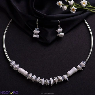 Stone N String Crystal White Jade Necklace Set Buy Stone N String Online for specialGifts