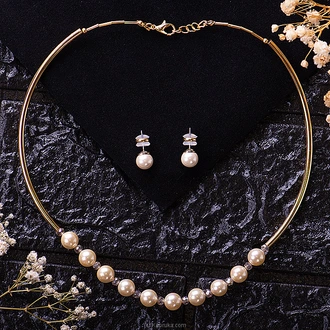 Stone N String Shell Pearl Necklace Set Buy Stone N String Online for specialGifts