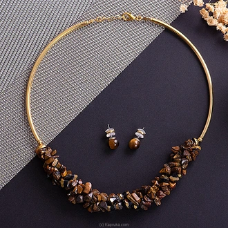 Stone N String Tiger Eye Necklace Set Buy Stone N String Online for specialGifts
