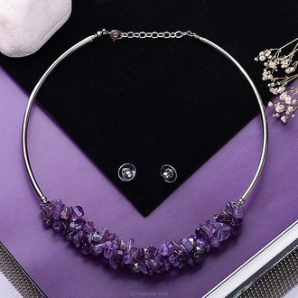 Stone N String Amethyst Necklace Set Buy Stone N String Online for specialGifts