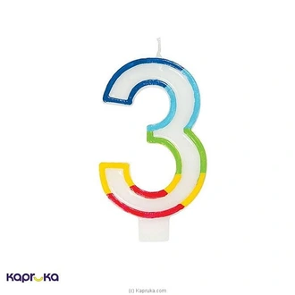 Rainbow Number Candle 3 Buy candles Online for specialGifts