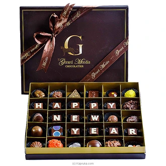 HAPPY NEW YEAR CHIC PAPERBOARD 30 PIECE CHOCOLATE BOX(GMC)  Online for none