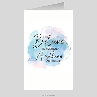Believe And Achieve Greeting Card  Online for none