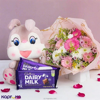 Cutie Pie Bunny Bliss And Cadbury Dairy Milk Chocolates Combo Gi  Online for none