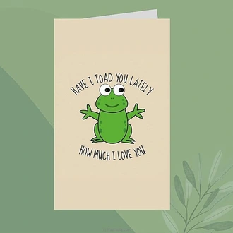 Love You Greeting Card Froggy Design  Online for none