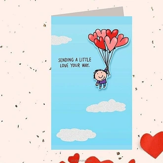 Sending A Little Love Greeting Card  Online for none