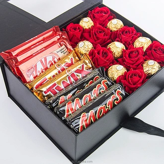 Love Locked Blossom Ferrero With Silk Flower For Her  Online for none