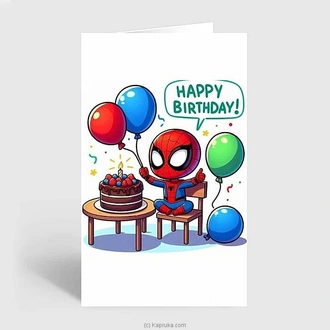 Happy Birthday Spiderman Greeting Card  Online for none