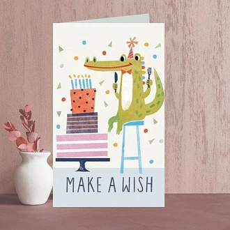 Make A Wish Birthday Greeting Card  Online for none
