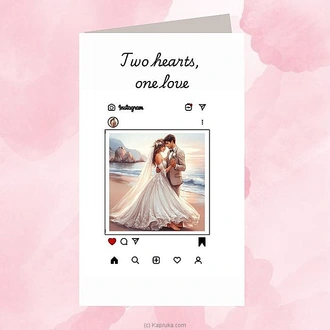 Two Hearts One Love Greeting Card  Online for none