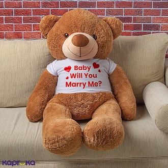 Romantic Proposal Giant Teddy Bear - 3.5 ft Buy valentine Online for specialGifts