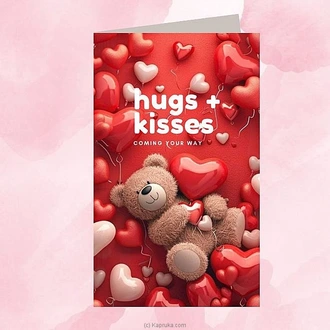 Hugs and kisses greeting card Buy valentine Online for specialGifts