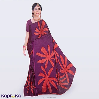 Ruby Petal Satin Silk Saree for Mother`s Day Buy Islandlux Online for specialGifts