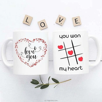 You Won My Heart - Romantic Printed Mug  Online for none