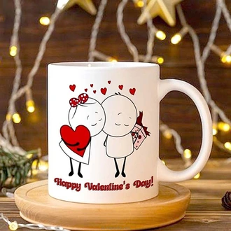 Happy Valentine`s Day - Romantic Couple Mug  Online for none