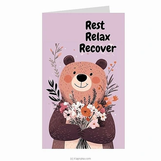 Rest Relax and Recover Greeting Card Buy Greeting Cards Online for specialGifts