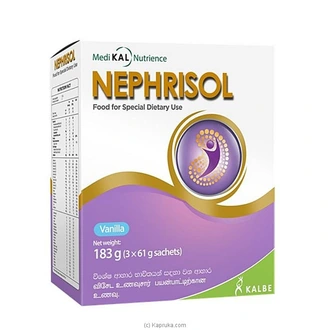 Nephrisol Vanilla Specialized Nutrition 183g - Tailored For Predialysis Kidney Care Buy Pharmacy Items Online for specialGifts