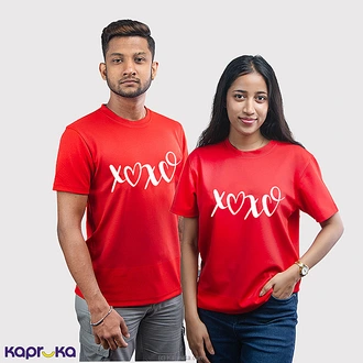 Red XOXO Heart Unisex Tee Buy Islandlux Online for specialGifts