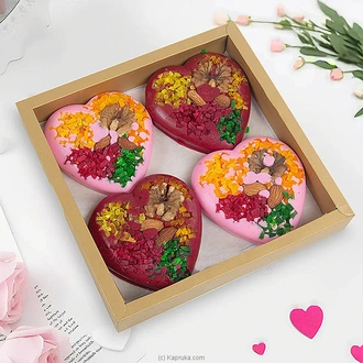 Hearts Of Sweet Devotion 4 Pieces Chocolate Box  Online for none