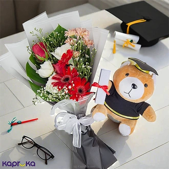 Scholarly Snuggles And Blooms Graduation Combo  Online for none