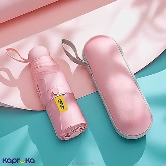 Portable Capsule Mini Umbrella For Travel And Outdoor - Pink  Online for none