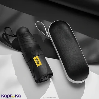 Portable Capsule Mini Umbrella For Travel And Outdoor - Black  Online for none