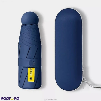 Portable Capsule Mini Umbrella For Travel And Outdoor - Dark Blue  Online for none
