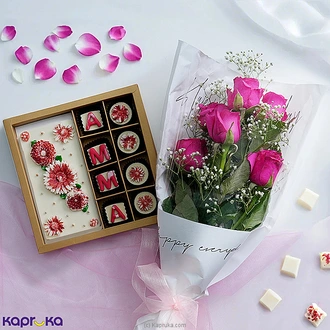 Amma`s Sweet Choco  Rose Delight With 6 Pink Roses And Choco Sleeve Box Buy Best Sellers Online for specialGifts