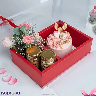 Boom And Bite Combo Delight With Bento Cake, A Bottle Of Almonds  Online for none