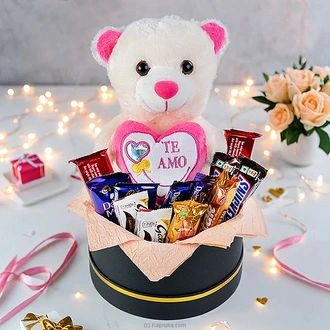 Chocomuse Affair Gift Box With Teddy And Branded Chocolates  Online for none