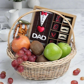 Gentleman`s Harvest New Year Hamper With Fresh Fruits, Cashew Bottle, And Debonair Delight Chocolate Sleeve Box Buy Chocolates Online for specialGifts
