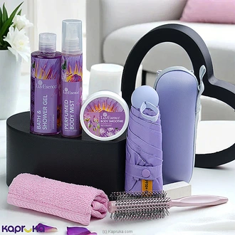 Water Lily Whispers Box With An Umbrella, Face Towel, Hair Brush  Online for none
