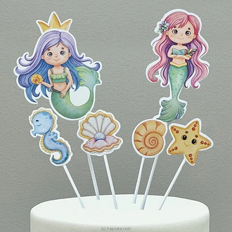 Two Mermaid And Sea Creatures Topper Buy party Online for specialGifts