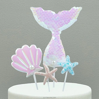 Mermaid White Tail Cake Topper  Online for none