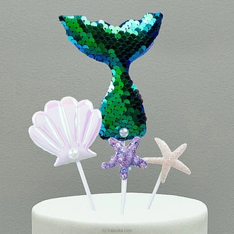 Mermaid Dark Blue Tail Cake Topper  Online for none