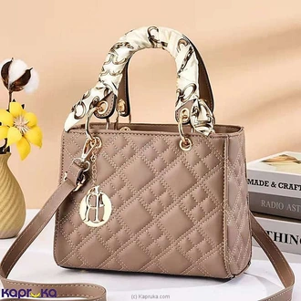 Ivanka Quilted Design Handheld PU Ladies Fashion Handbag With De  Online for none