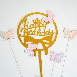 Multicolor Butterflies With Bow Cake Topper  Online for none