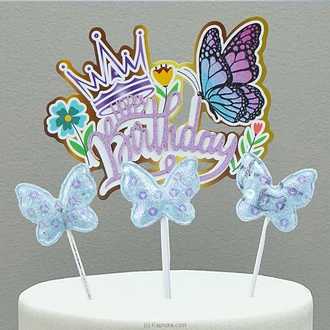 Crown Butterfly Cake Topper Buy party Online for specialGifts