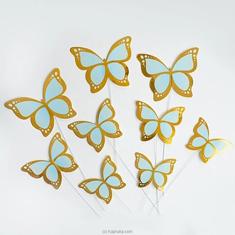 Blue And Gold Border Butterflies  Online for none
