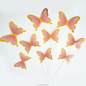 Pink And Gold Border Butterflies  Online for none