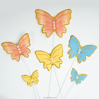 Multi Color Butterflies With Pearls  Online for none