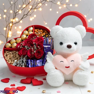 Soul Sweetheart Gift Box With Soft Toy, Ferrero Rocher, Cadbury,  Online for none