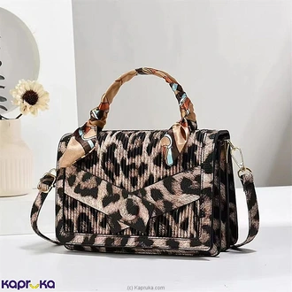 Melina Stripes Design Handheld PU Ladies Fashion Handbag With Detachable Sling Strap Leppred Print Buy Fashion | Handbags | Shoes | Wallets and More at Kapruka Online for specialGifts