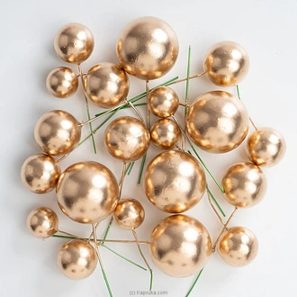Cake Topper Gold Balls Buy party Online for specialGifts