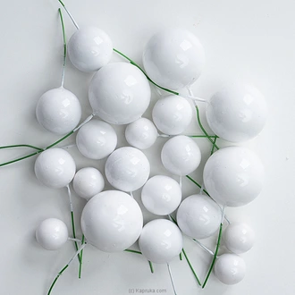 Cake Topper White Balls  Online for none
