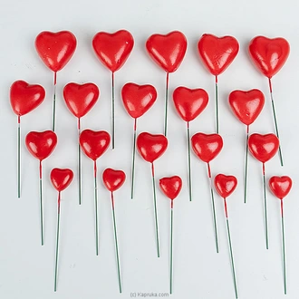 Heart Shaped Cake Toppers - Red Buy party Online for specialGifts