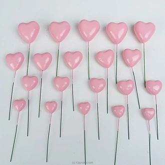 Heart Shaped Cake Toppers - Pink  Online for none