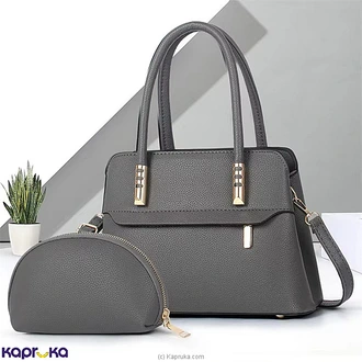 Liyara Luxury Handbag With Shoulder Straps Gray  Online for none