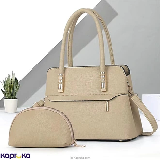 Liyara Luxury Handbag With Shoulder Straps Beige  Online for none